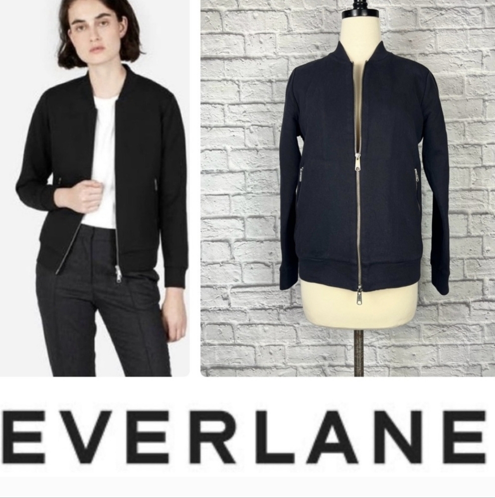 Everlane Black Scuba Bomber Jacket Sz.S